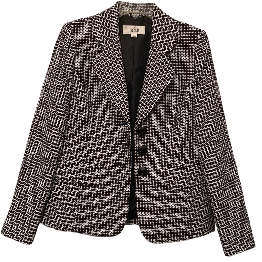 New LESUIT Navy/White Dress Suit Blazer Sz 4